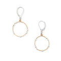 Cosmos Mini Hammered Gold Circle Silver Mixed Earrings STARS
