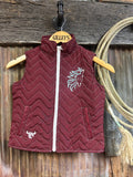 Cowgirl Hardware Blaze Horse Quilted Nylon Vest in Aggie