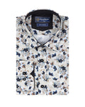 Cream Flower Print with Matching Handkerchief-Makrom