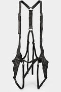 Crinkled leather harness