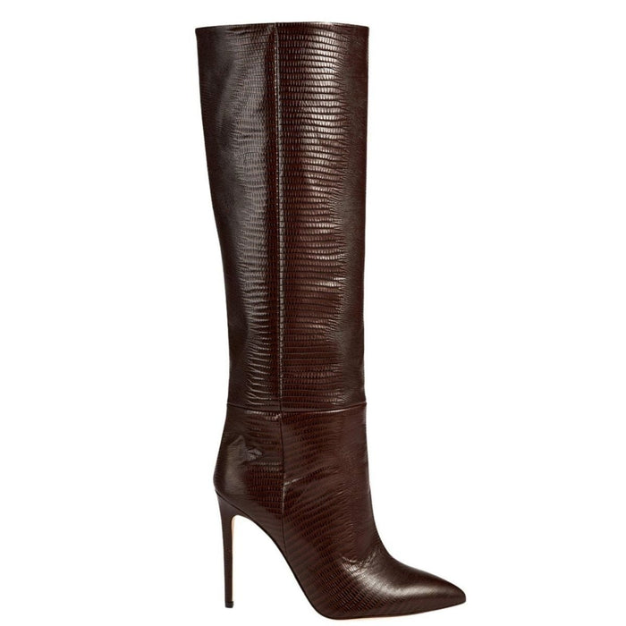 Paris Texas Crocodile - effect Leather Knee - High Boots - Runway Catalog