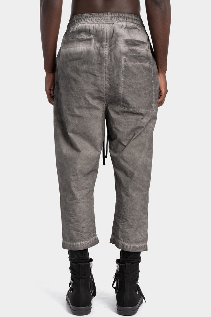 Thom Krom | SS26 - Cropped cotton poplin pants , Vegetal black MP38
