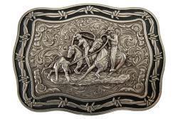 Crumrine Rectangle Team Roper Buckle