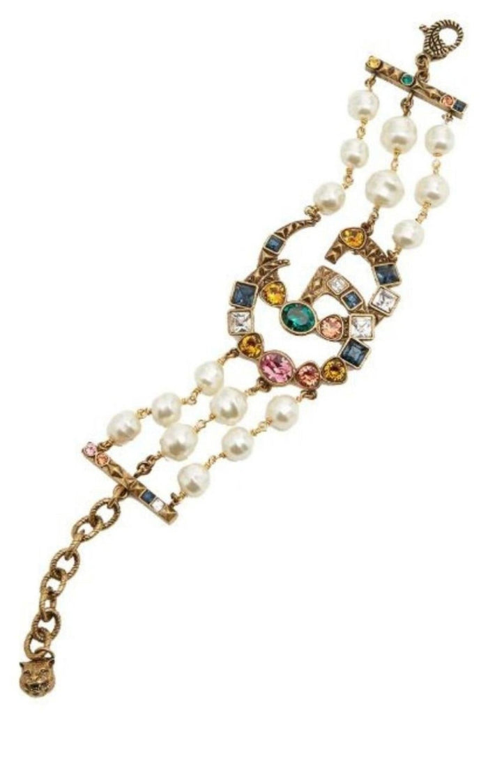 Gucci Crystal Double G Bracelet - Runway Catalog