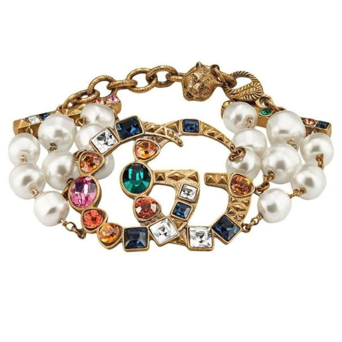 Gucci Crystal Double G Bracelet - Runway Catalog