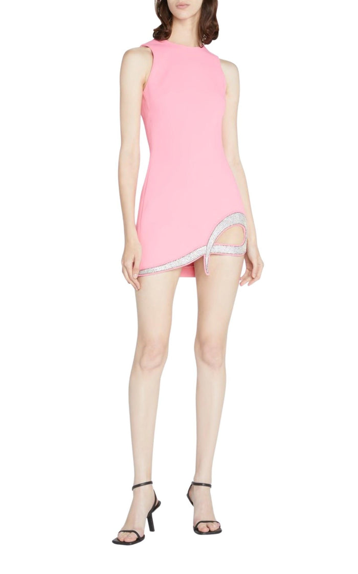 David Koma Crystal - Embellished Cady Mini Dress - Runway Catalog