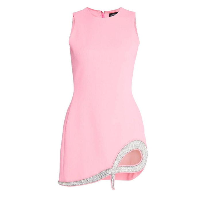 David Koma Crystal - Embellished Cady Mini Dress - Runway Catalog