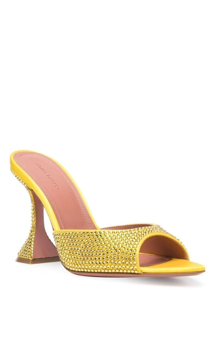 Amina Muaddi Crystal - Embellished Caroline Mules - Runway Catalog