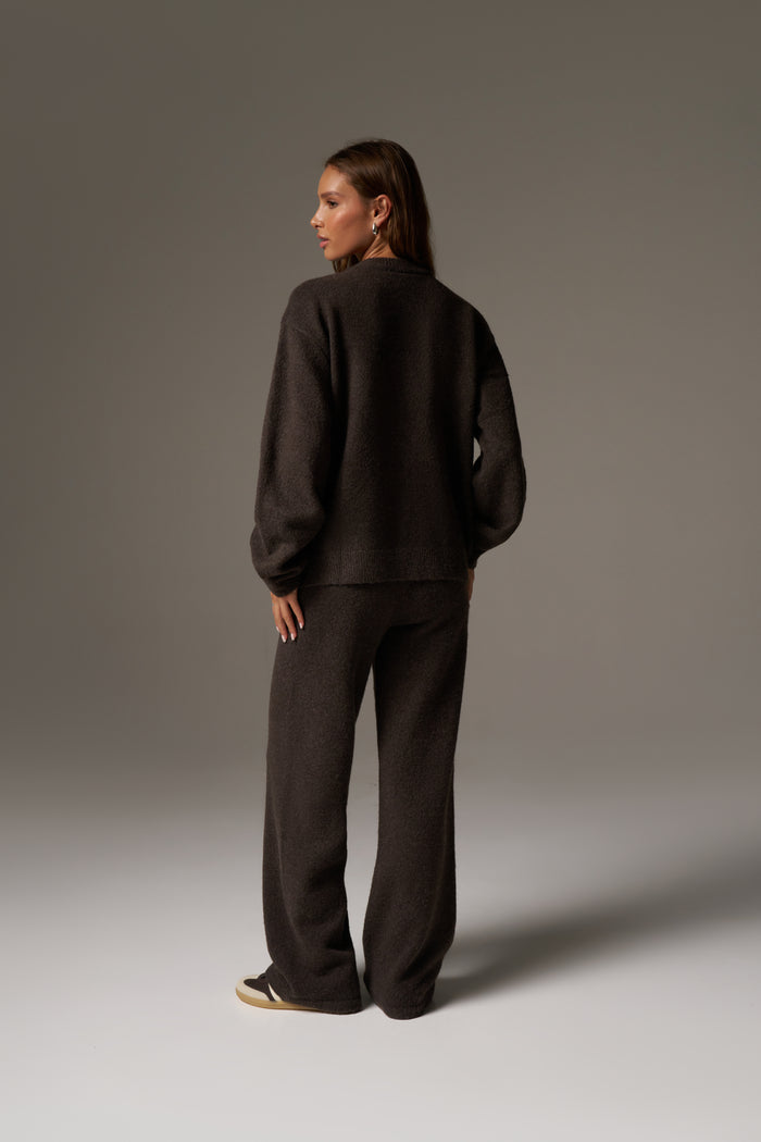 CTRE KNITTED JOGGERS - BROWN