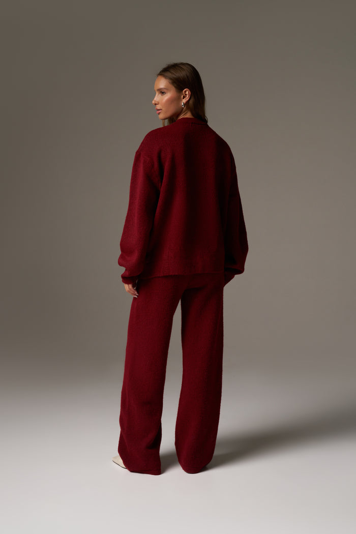 CTRE KNITTED JOGGERS - BURGUNDY