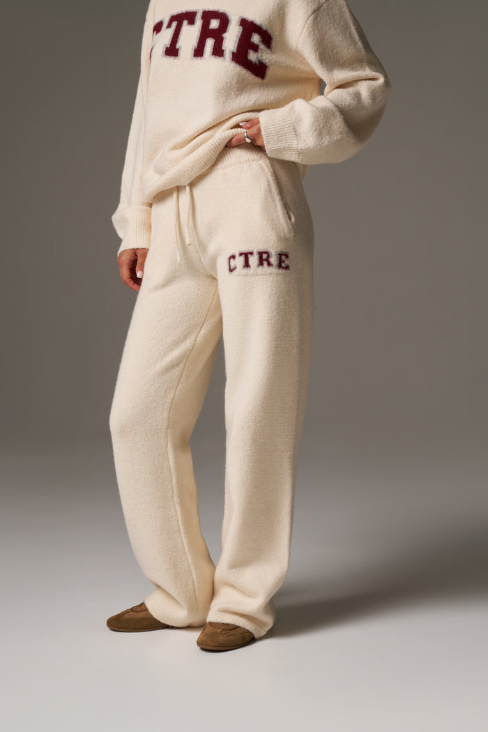 CTRE KNITTED JOGGERS - OFF WHITE