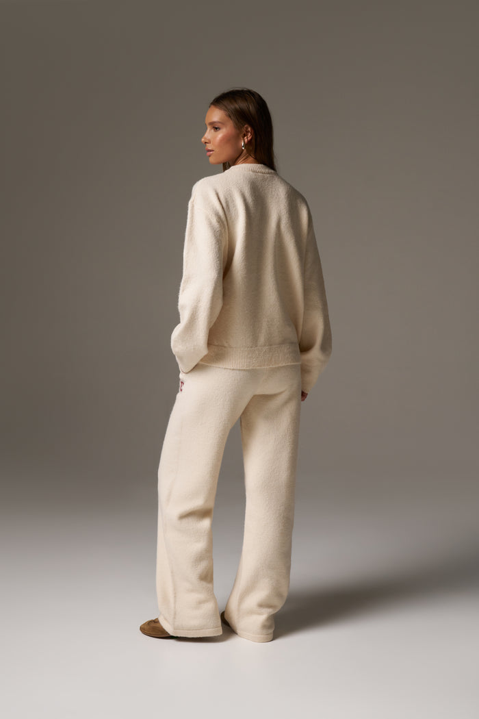 CTRE KNITTED JOGGERS - OFF WHITE