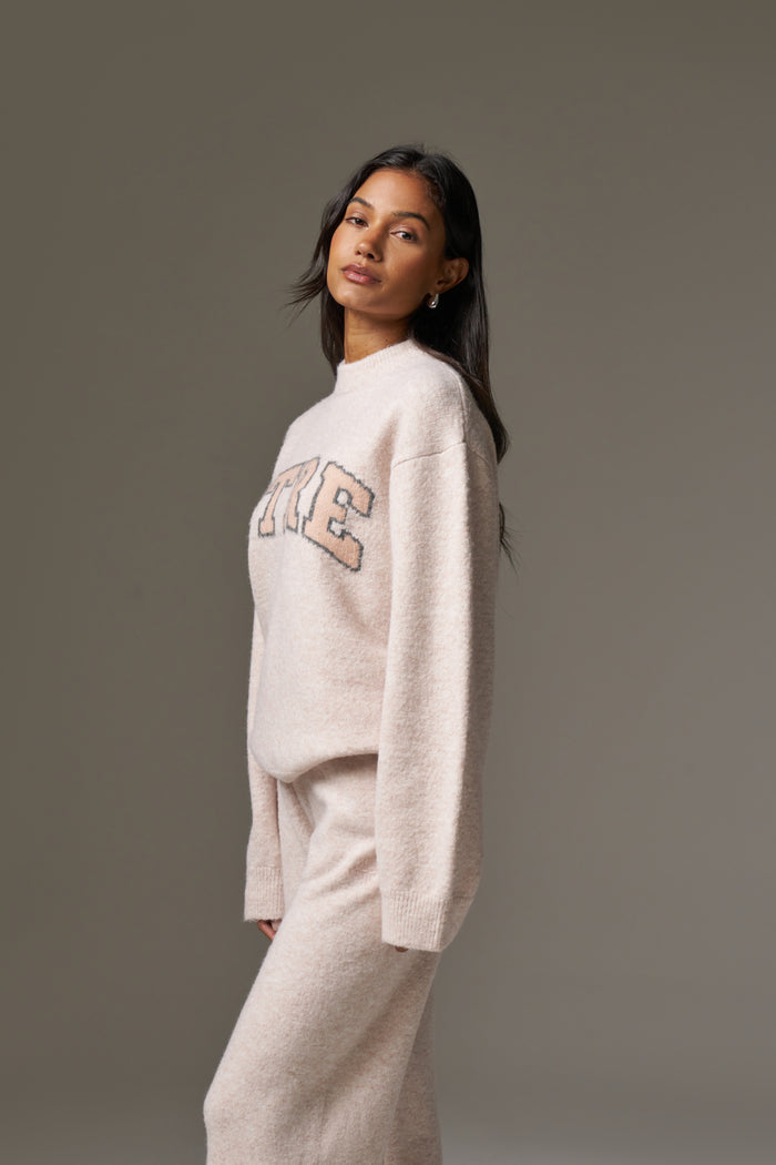 CTRE KNITTED SWEATSHIRT - PINK