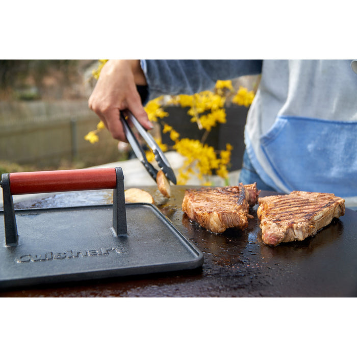 Cuisinart Outdoors® XL Cast Iron Griddle Press