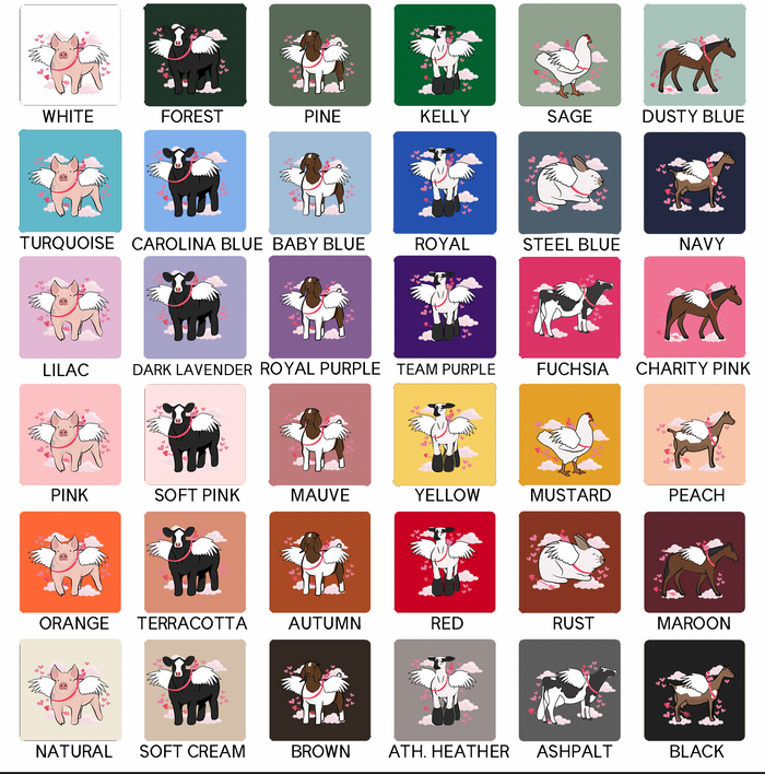 CUPID ANIMALS - CHOOSE YOUR ANIMAL - Bella Canvas T-Shirt