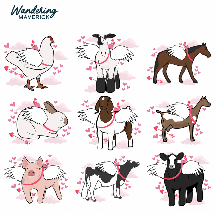 CUPID ANIMALS - CHOOSE YOUR ANIMALS – Infant/Toddler/Youth