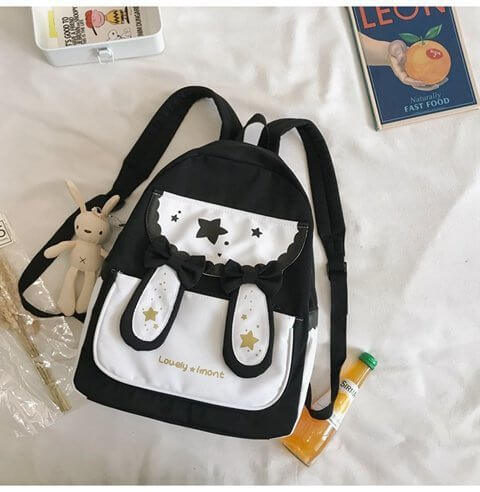 Cute Bunny Ears Bow Backpack | Lightweight Bunny Backpack For Students