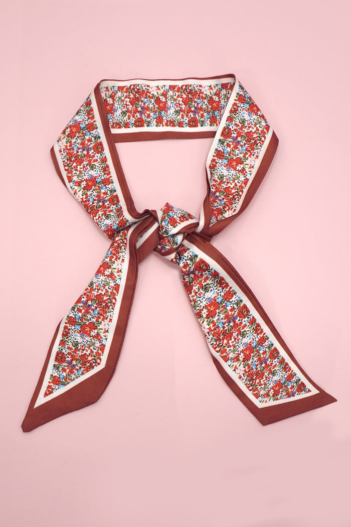 dainty florals twilly scarf wrap