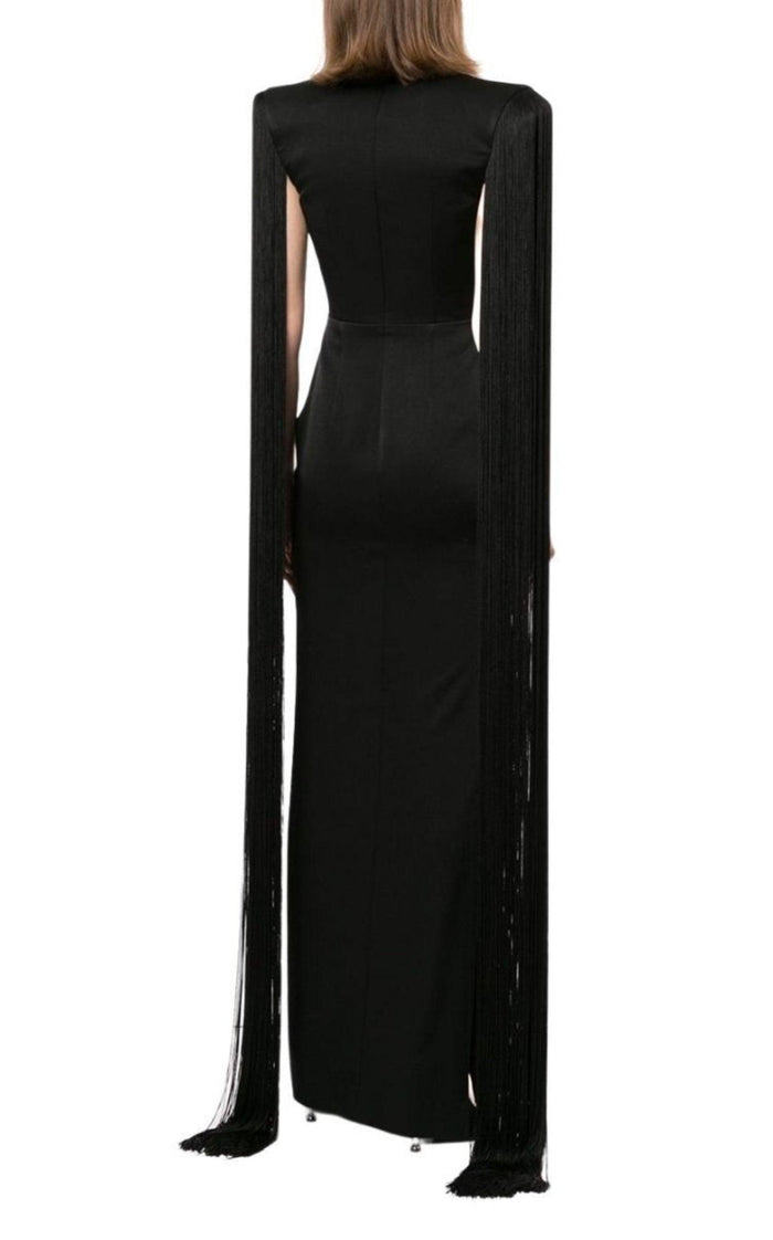Alex Perry Dallas Fringed - Sleeve Gown - Runway Catalog