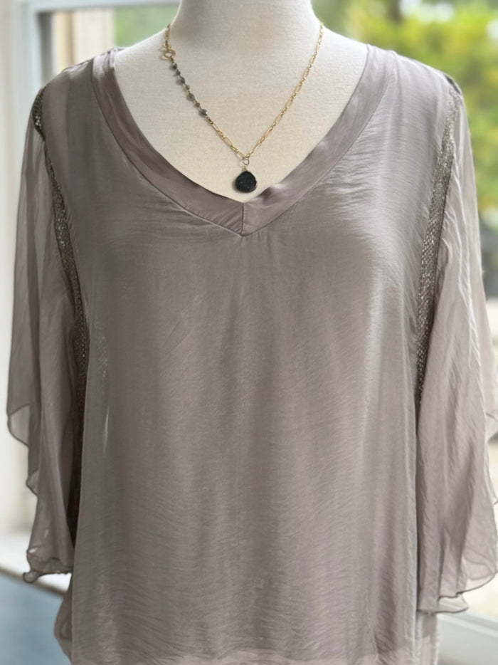 Daniella Dark Druzy nh Necklace