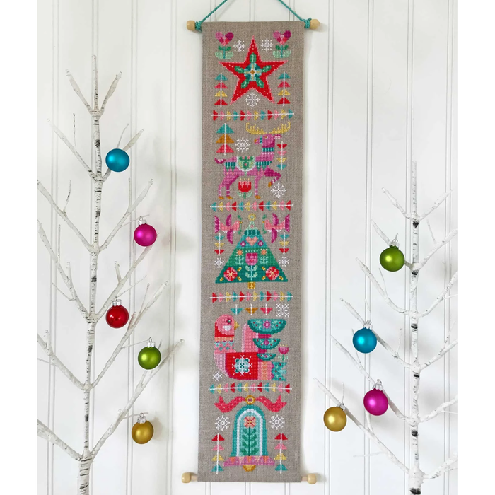 Deck the Halls Cross Stitch Pattern-Stitched Modern