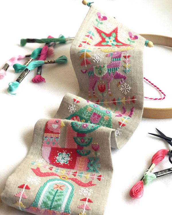 Deck the Halls Cross Stitch Pattern-Stitched Modern