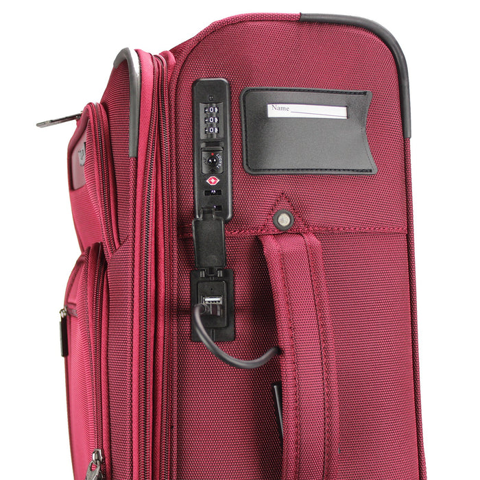 Dejuno Executive 3-Piece Spinner Luggage Set with USB Port