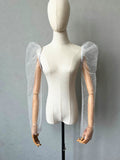 Detachable Sleeves For Wedding Dress Tulle
