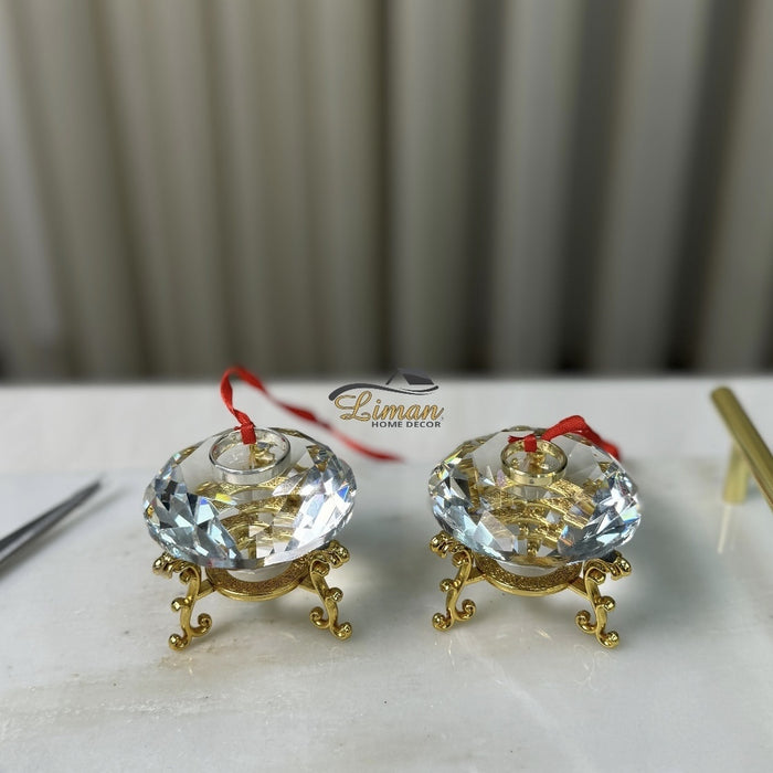 Liman Home Decor - Liman Online Diamond Ringhouders Goud 2 Delig