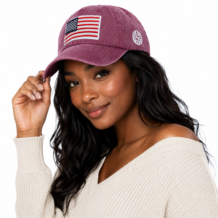 Flag-style baseball cap for men and women with rounded edges, lightweight polyester, and street fashion daily appeal for all.