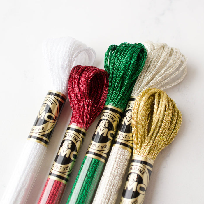 DMC Light Effects Metallic Embroidery Floss - Holiday Sparkle Pack-Stitched Modern