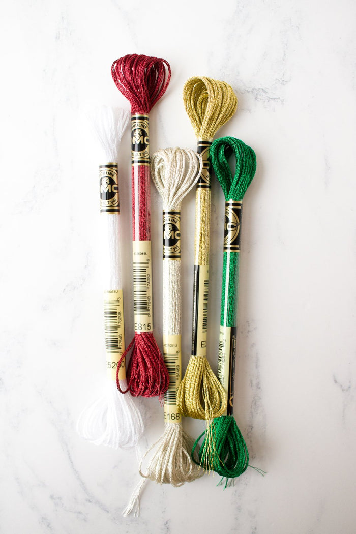 DMC Light Effects Metallic Embroidery Floss - Holiday Sparkle Pack-Stitched Modern