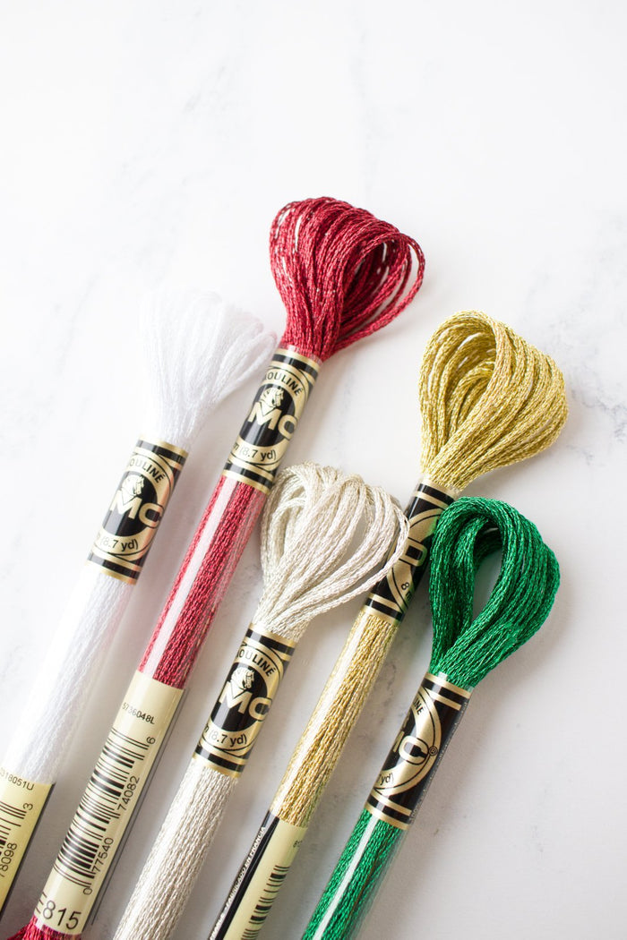 DMC Light Effects Metallic Embroidery Floss - Holiday Sparkle Pack-Stitched Modern
