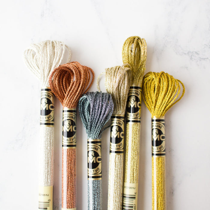 DMC Light Effects Metallic Embroidery Floss - Precious Metals Pack-Stitched Modern