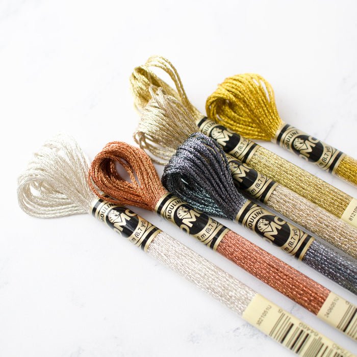 DMC Light Effects Metallic Embroidery Floss - Precious Metals Pack-Stitched Modern