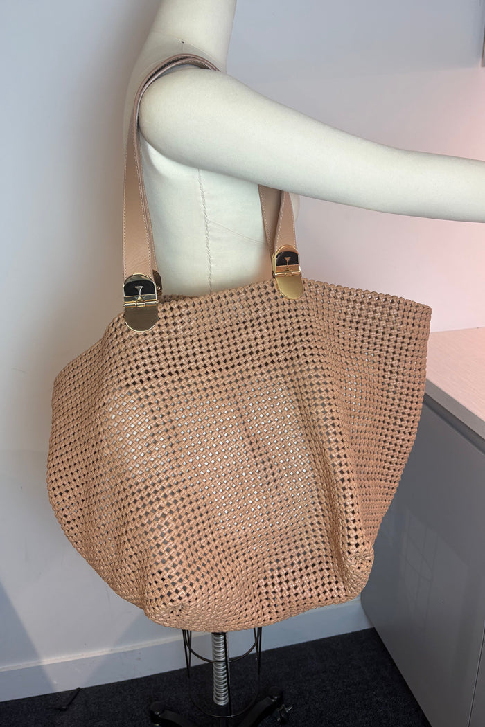 Donna Fobes Leather Beach Bag