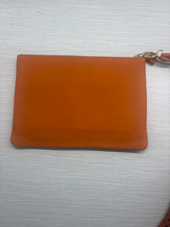 Donna Forbes Orange Leather Beach Bag