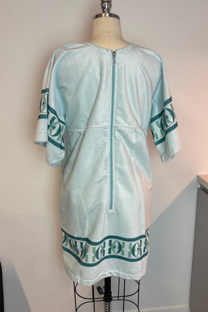 Donna Forbes Terry Towelling mint green Mini Dress
