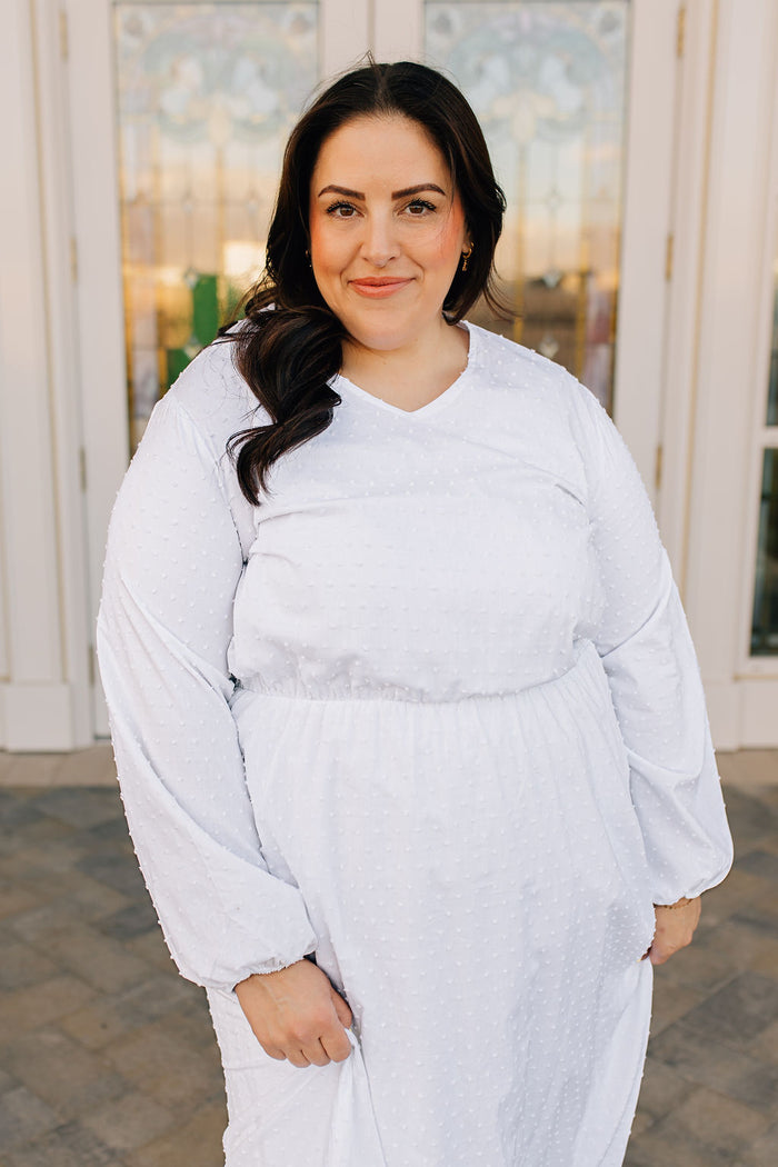 Dottie Cotton Dot Temple Dress