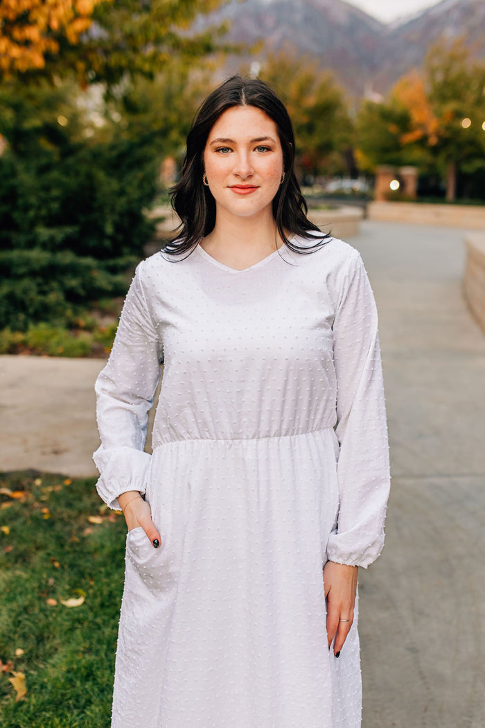 Dottie Cotton Dot Temple Dress