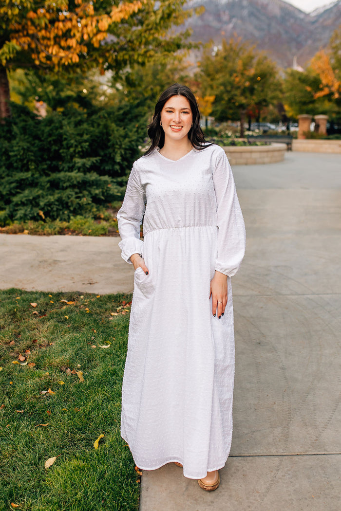Dottie Cotton Dot Temple Dress