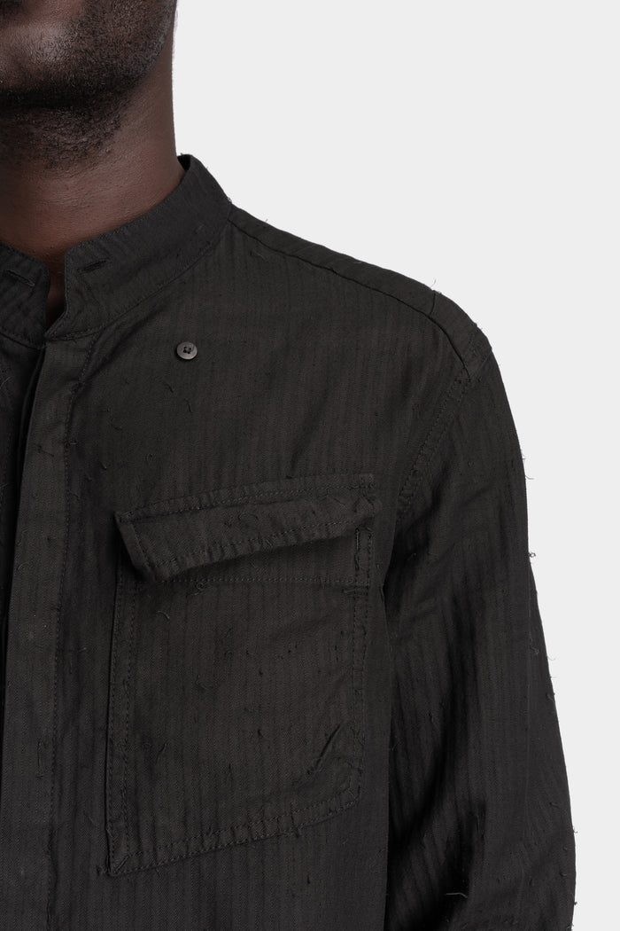 Blackmerle | Double sleeve field shirt , Herringbone T01-014EX
