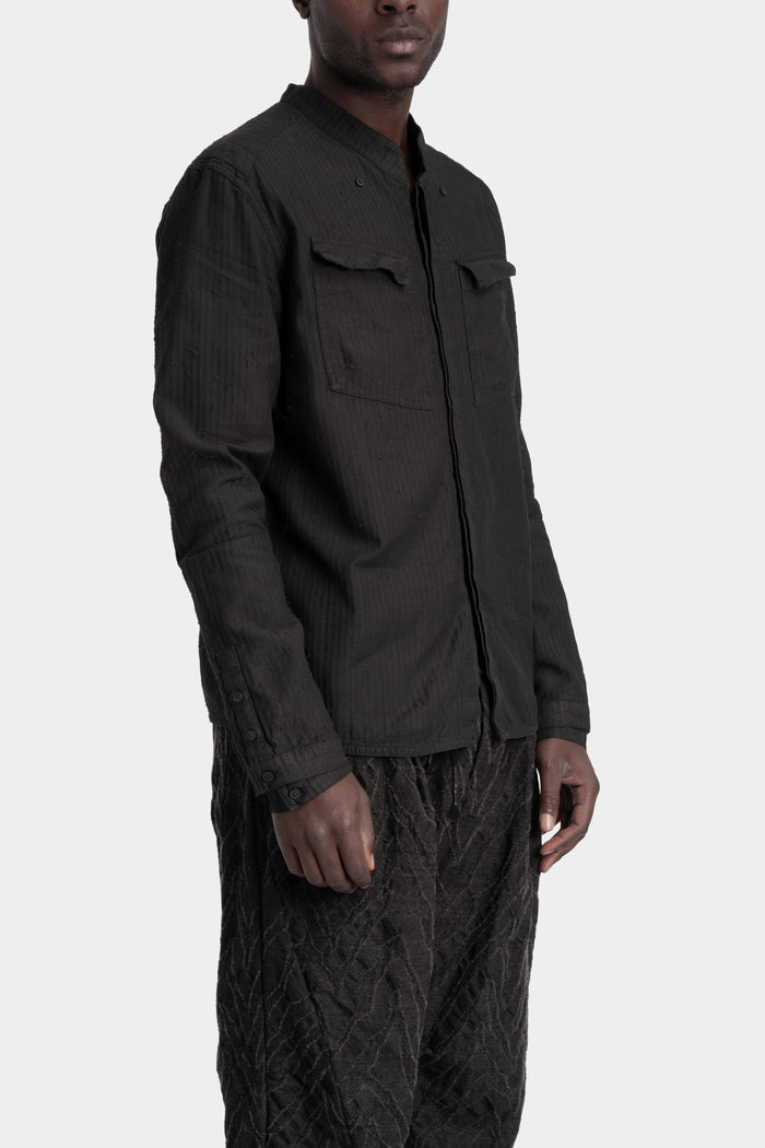 Blackmerle | Double sleeve field shirt , Herringbone T01-014EX