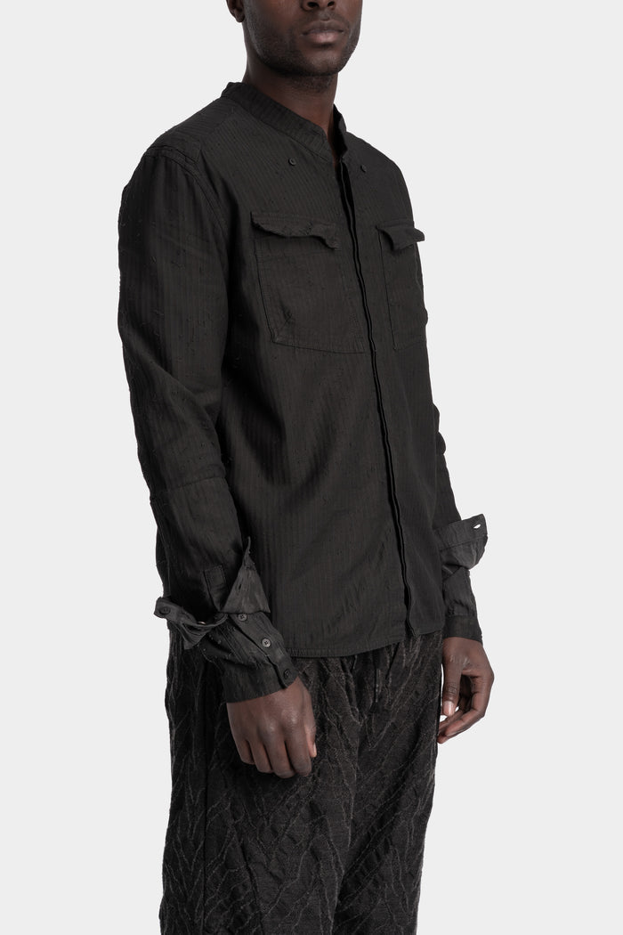 Blackmerle | Double sleeve field shirt , Herringbone T01-014EX