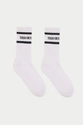 DOUBLE STRIPE COPYRIGHT SOCK - WHITE