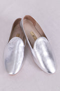 Ed Silver Leather Babouche