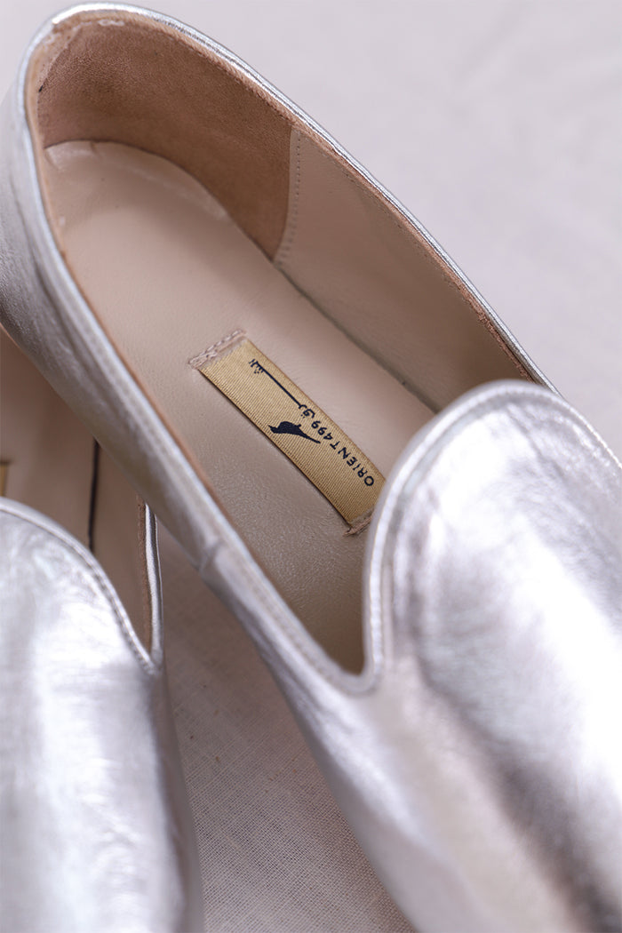 Ed Silver Leather Babouche