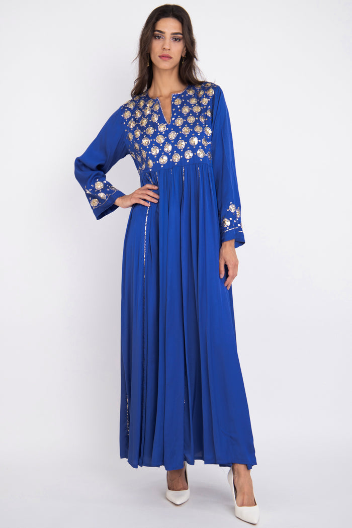 Edouard Silk Royal Blue Tareq Dress