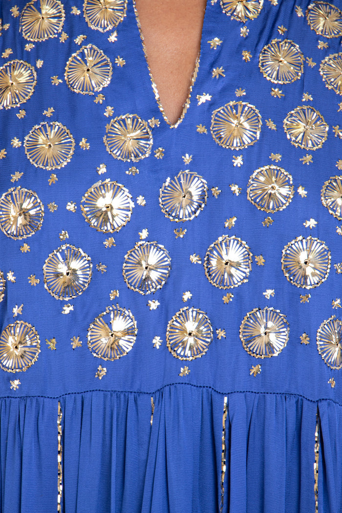 Edouard Silk Royal Blue Tareq Dress