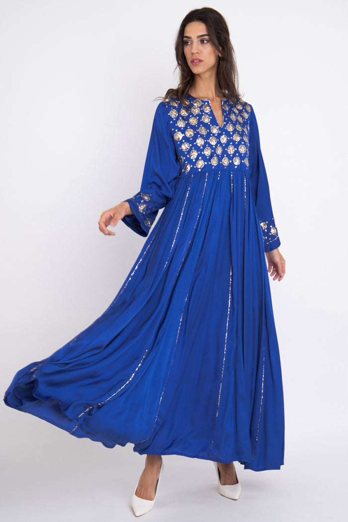 Edouard Silk Royal Blue Tareq Dress